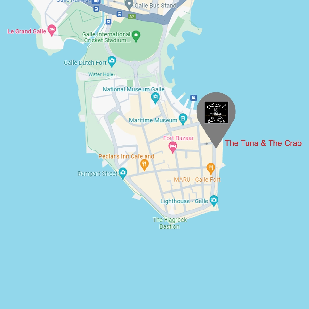 Image of a Google Map of The Tuna & The Crab, Galle Fort