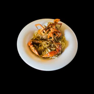 A dish of Crab Pasta